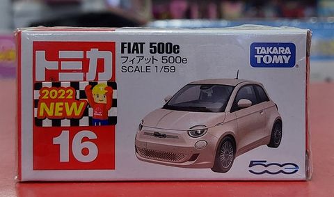  Tomica 16 Fiat 500e Die-Cast 
