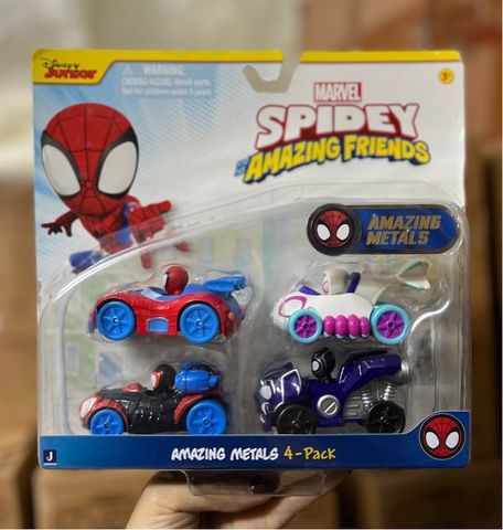 Bộ 4 xe SNF0200 -Jazwares Marvel Spidey and Friends 4-Pack 