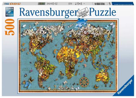  Tranh ghép Jigsaw Puzzle Butterflies 500 mảnh Ravensburger 