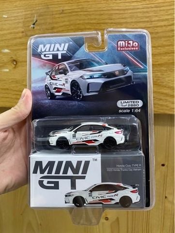 Mini GT 1:64 Honda Civic Type R 2023 Honda Thanks Day Vietnam White- MGT00626 