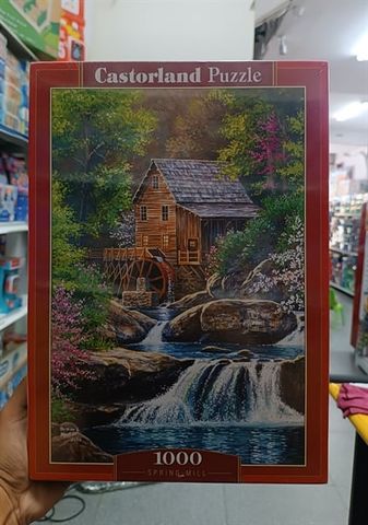  Xếp hình puzzle mùa xuân ở ngôi nhà nhỏ ven sông 1000 mảnh CASTORLAND C-104055 