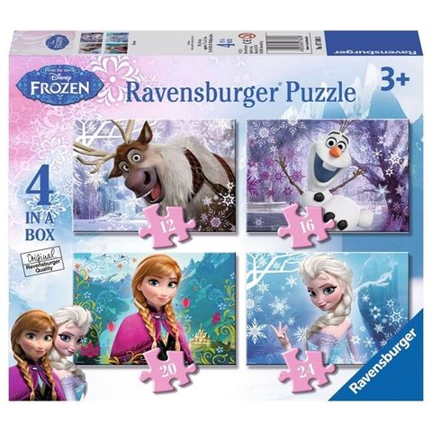  RV07360 3 Xếp hình puzzle Frozen 4 bộ 12/16/20/24 mảnh Ravensburger 