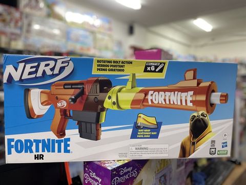 Nerf Fortnite HR Dart Blaster Ruff Wrap Design with 6 Elite Darts 