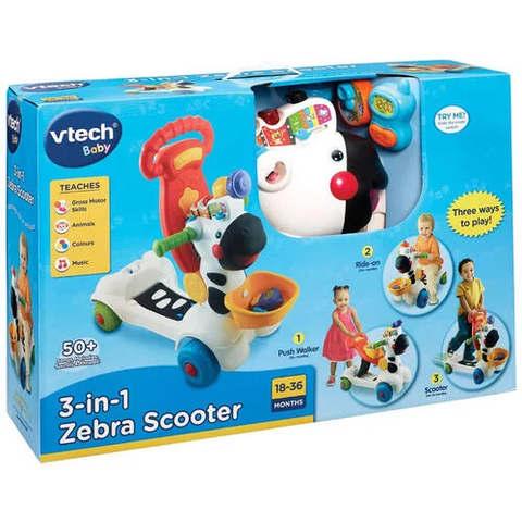  Xe chòi đa năng 80-112603 Vtech 3 In 1 Learning Zebra Scooter 