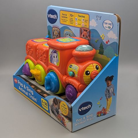  Tàu lửa học tập 80-554900 VTech Pop and Sing Animal Train Orange 