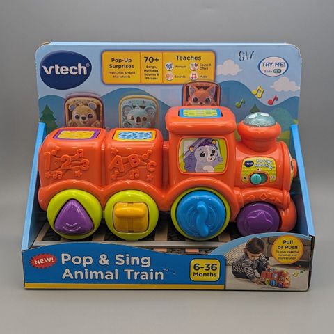  Tàu lửa học tập 80-554900 VTech Pop and Sing Animal Train Orange 