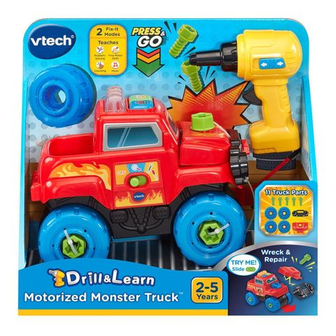  Xe tải sửa chữa 80-576300 VTech Drill & Learn Motorised Monster Truck 