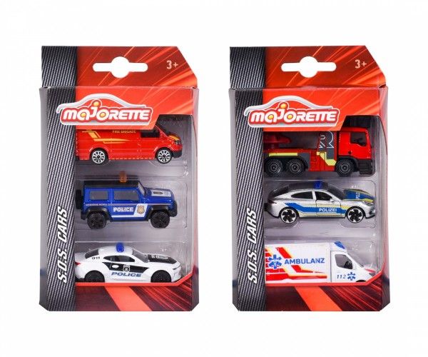  Bộ 3 Xe Mô Hình Cứu Hộ MAJORETTE S.O.S. 3 Pieces Set 212057261 
