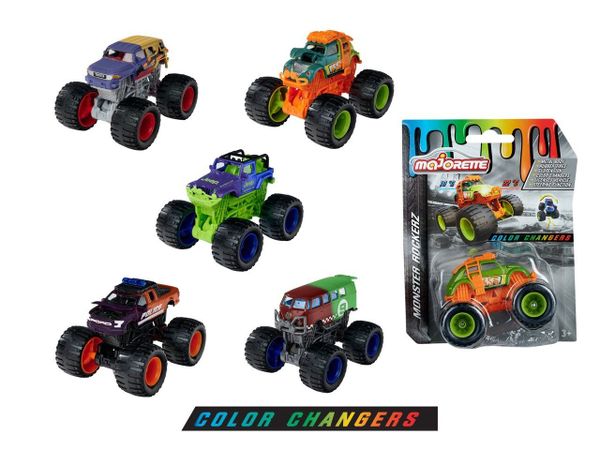  Xe Mô Hình Vượt Địa Hình MAJORETTE Monster Rockerz Color Changers 