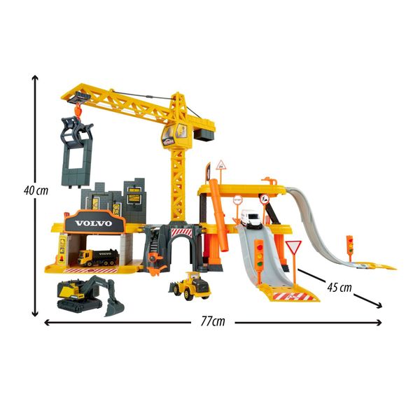  212050032 Bộ Đồ Chơi Mô Hình Xây Dựng MAJORETTE Creatix Construction + 5 Volvo Cars 