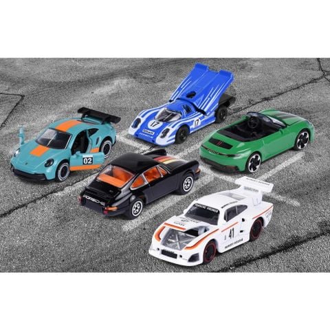  8502105002 Bộ 5 Đồ Chơi Xe Mô Hình MAJORETTE Porsche 5 Pieces Giftpack 