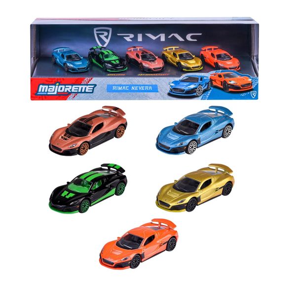 8502105007RIM Đồ Chơi Xe Mô Hình MAJORETTE RIMAC Nevera Edition, 5 Pieces Giftpack