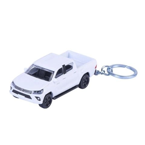  8506000000SH4 Đồ Chơi Xe Mô Hình MAJORETTE Keychain - Toyota Hilux Revo (trắng) 