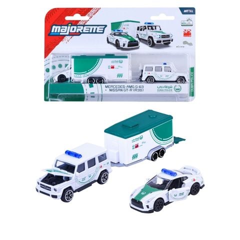  8503103001047 Đồ Chơi Xe Mô Hình MAJORETTE Dubai Police Racing Deluxe Trailer 