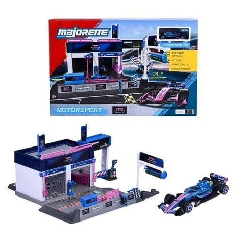  8502106001 Đồ Chơi Xe Mô Hình MAJORETTE Motorsport Alpine Pit Stop + 1 Vehicle 