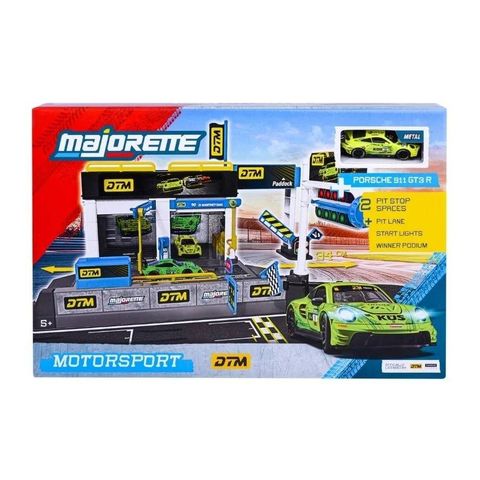  8502106002 Đồ Chơi Xe Mô Hình MAJORETTE Motorsport DTM Pit Stop + 1 Vehicle 
