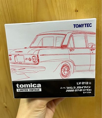  Mô hình xe LV-212a Tomytec Nissan Prince Skyline 2000GT-B White 67 