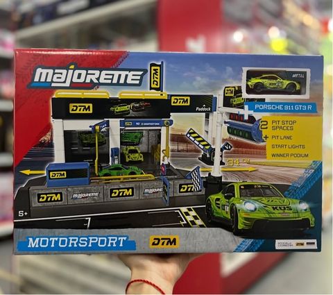  8502106002 Đồ Chơi Xe Mô Hình MAJORETTE Motorsport DTM Pit Stop + 1 Vehicle 