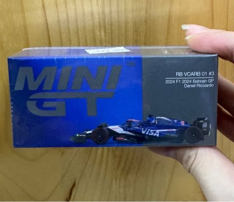  Mini GT Box Version MGT01006 RB VCARB 01 #3 Daniel Ricciardo 2024 F1 2024 Bahrain GP 