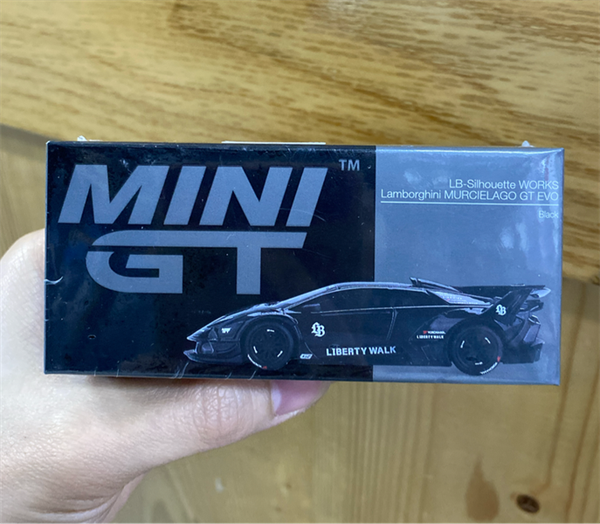  Mini GT BOX version MGT01053 Lamborghini LB-Silhouette WORKS MURCIELAGO GT Evo Black 