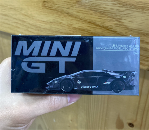  Mini GT BOX version MGT01053 Lamborghini LB-Silhouette WORKS MURCIELAGO GT Evo Black 