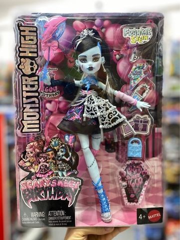  Búp bê JBG75 Monster High Scary Sweet Birthday Frankie Stein Doll 