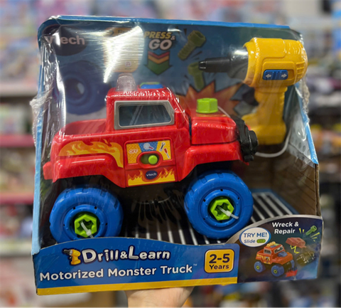  Xe tải sửa chữa 80-576300 VTech Drill & Learn Motorised Monster Truck 