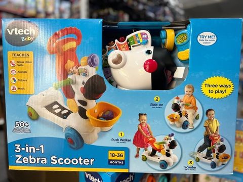  Xe chòi đa năng 80-112603 Vtech 3 In 1 Learning Zebra Scooter 