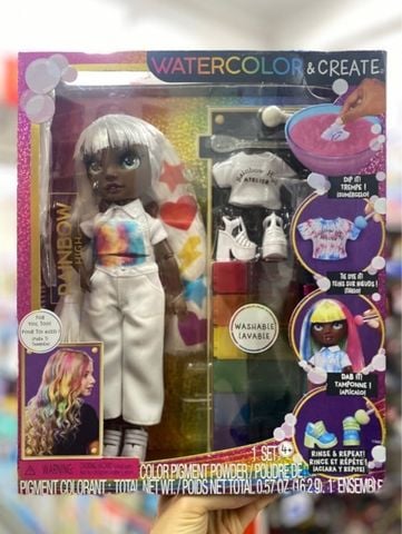  Búp bê Rainbow High Watercolor & Create Fashion Diy Doll 