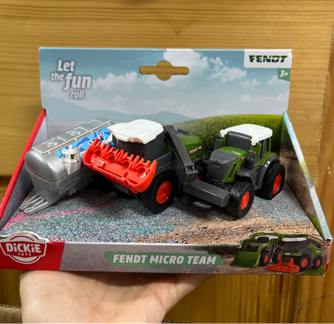  203732001 Bộ 3 Đồ Chơi Xe Nông Trại DICKIE TOYS Fendt Micro Team 