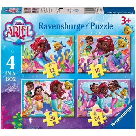 Tranh ghép Ravensburger 12004024 - Disney Junior Ariel - 4 Puzzles 