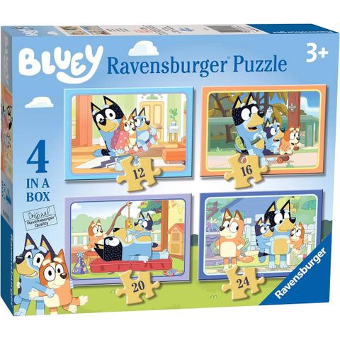  Tranh ghép Ravensburger Bluey, 4 in a box - Childrens Puzzles 