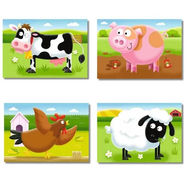  Tranh ghép bằng giấy On The Farm - 5 Piece Jigsaw Puzzle by Ravensburger 
