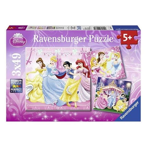  RV09277 2 Xếp hình puzzle DPR: Snow White 3 bộ 49 mảnh Ravensburger 