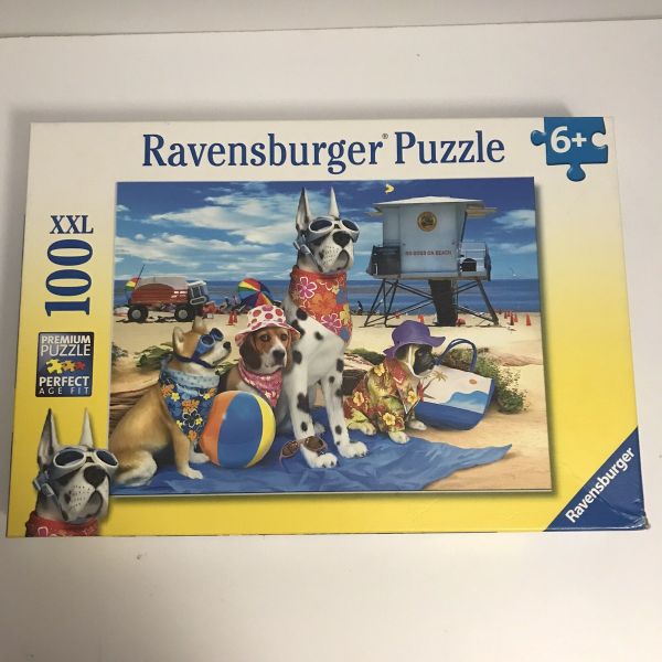 Ravensburger Puzzle 100pc XXL - No Dogs on the Beach cho trẻ 6+