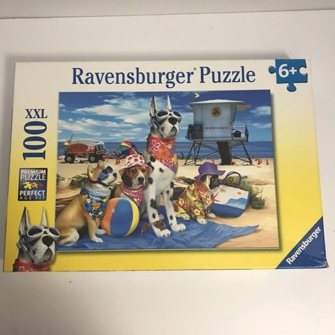  Tranh ghép Ravensburger Puzzle 100pc XXL - No Dogs on the Beach 