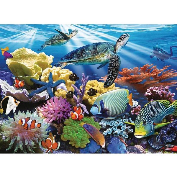 Trạnh ghép Ravensburger Ocean Turtles 200 XXL Piece Jigsaw Puzzle của Đức