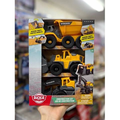  203722015 Bộ 3 Đồ Chơi Xe Xây Dựng DICKIE TOYS Volvo Construction Set 