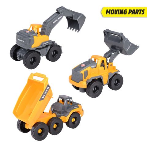  203722015 Bộ 3 Đồ Chơi Xe Xây Dựng DICKIE TOYS Volvo Construction Set 