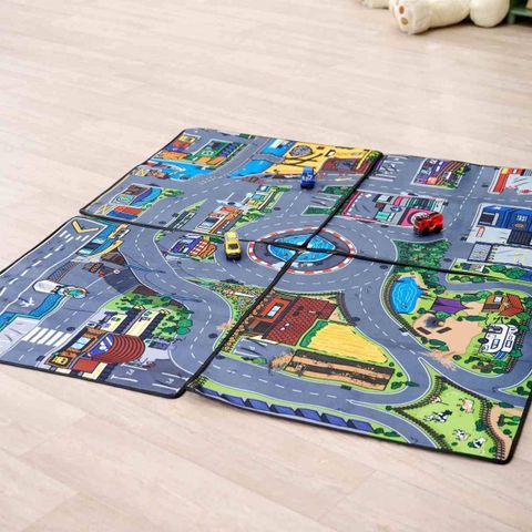 203746018 Bộ Đồ Chơi Xe Thảm Sàn Thành Phố DICKIE TOYS Micro World Playmat 