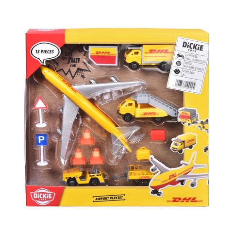  203743018 Bộ Đồ Chơi Dịch Vụ Sân Bay DICKIE TOYS DHL Airport Playset 
