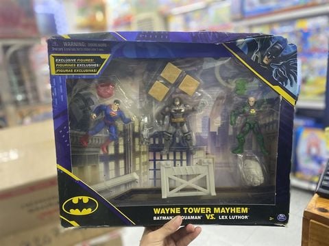  6064764 DC Comics Wayne Tower Mayhem Action Figure Playset with Batman Superman & Lex 