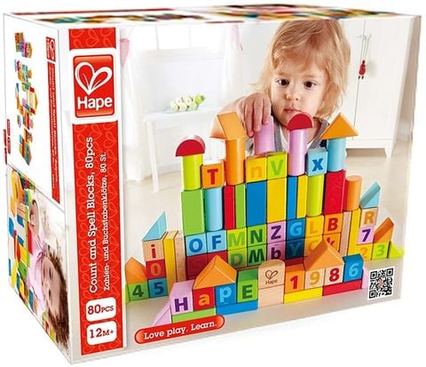  E8022-23win08 com xếp khối hình học, chữ cái và đếm số 80 chi tiết HAPE 