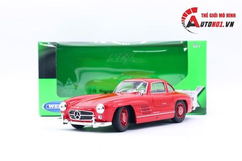  Mô hình xe Mercedes 300SL 1:24 Welly- 24064W- Red 