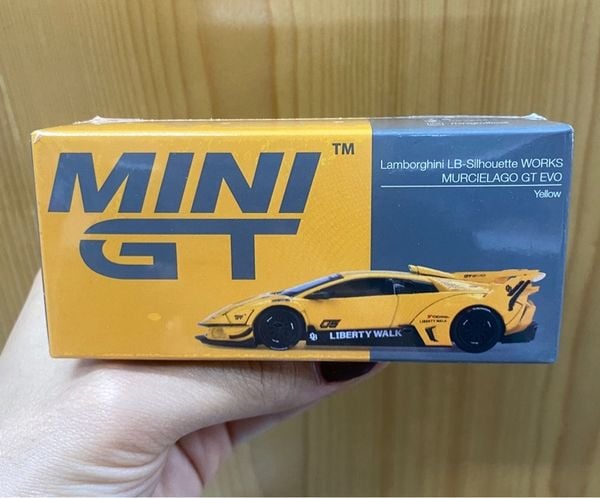  Mini GT Box Version MGT01135 LB-Silhouette WORKS MURCIELAGO GT Evo Yellow 