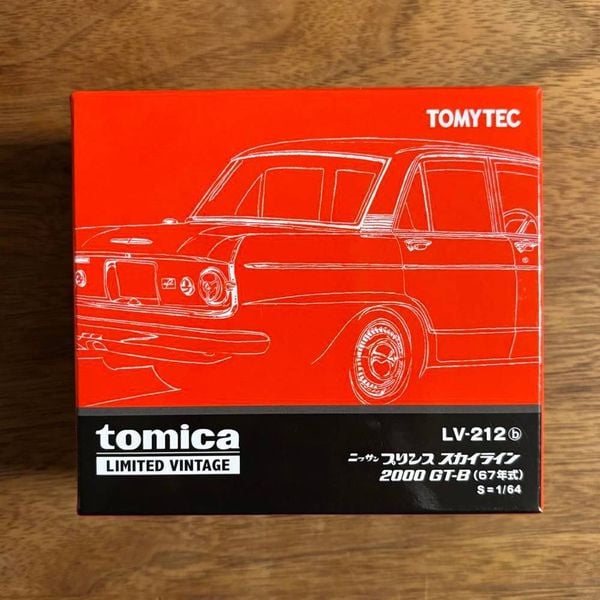 Mô hình xe LV-212b Tomytec Nissan Prince Skyline 2000GT-B Red 67
