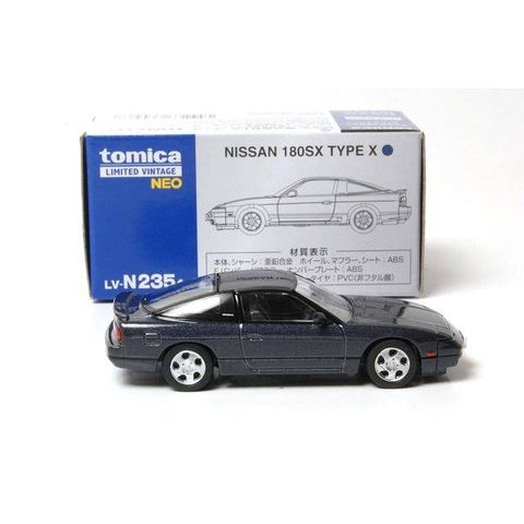 Mô hình xe Tomytec Tomica Limited Vintage Neo LV-N235f Nissan 180SX Type X Purplish Gray 1995 