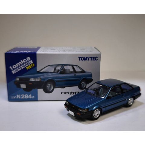  Mô hình xe Tomytec 1/64 LV-N284d Toyota Corolla Levin 2-Door GT Blue 83 Year 