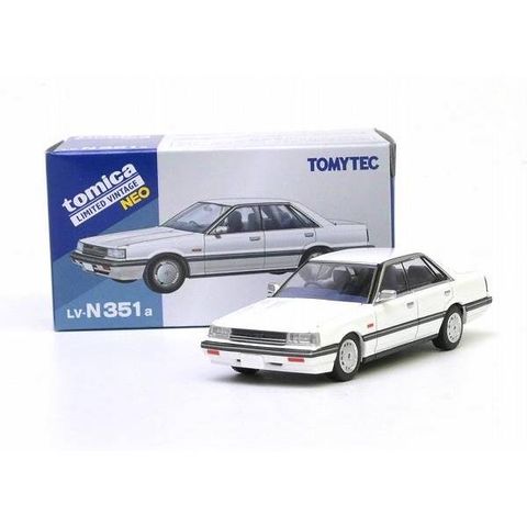  Mô hình xe Tomytec LV-N351a Nissan Skyline 4-Door HT 1800 Passage 1985 (White) 