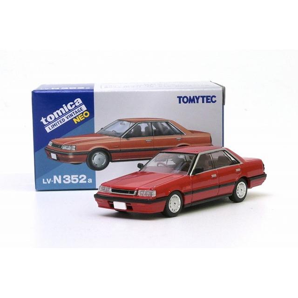 Mô hình xe Tomytec LV-N352a Nissan Skyline 4-Door HT 1800 Passage (Red) 1987